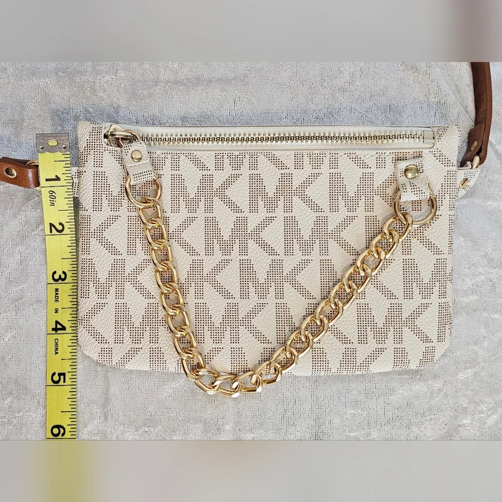 *NWOT* Michael Kors Cream and Brown Waist Bag